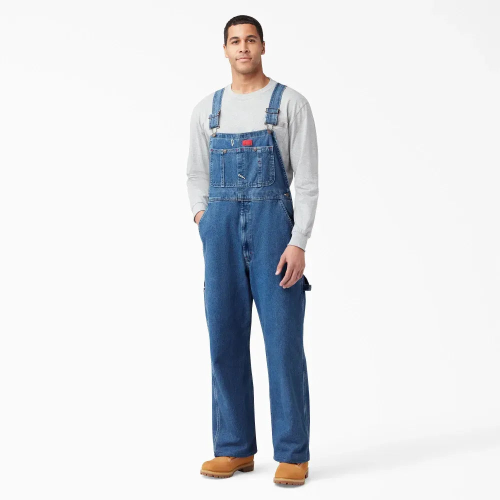 🔥CLEARANCE SALE🔥Men's Heavy-Duty Denim Bib Overalls – Adjustable Straps & Utility Pockets