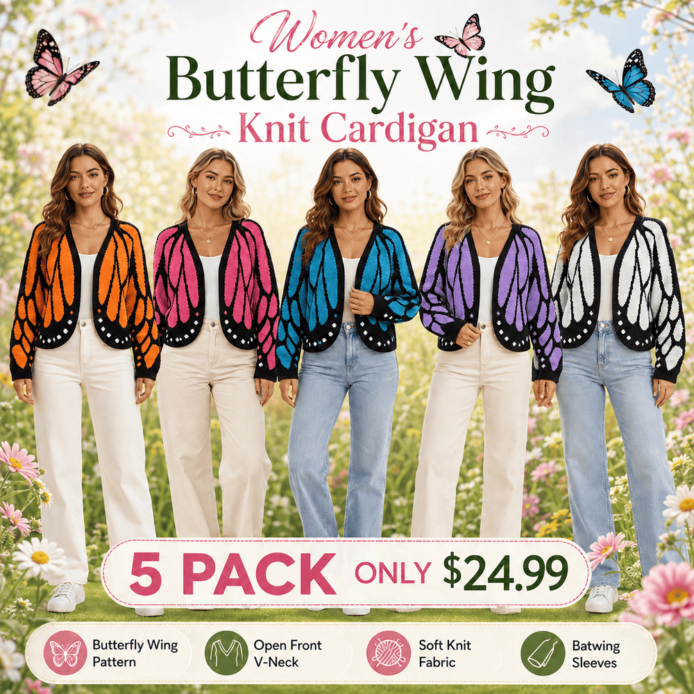 Women's Butterfly Wing Knit Cardigan