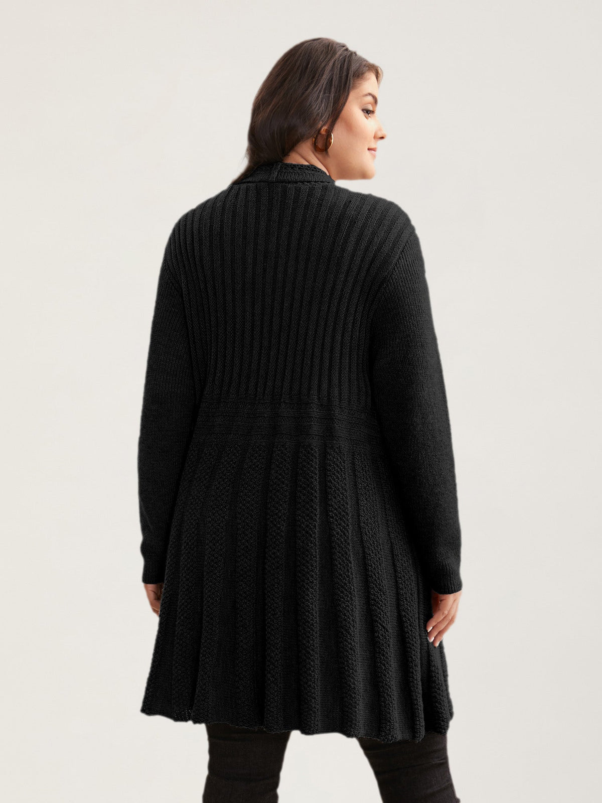 🔥 MAJOR SALE-Women's Textured Long Cardigan – Relaxed Kimono-Style Open Front Sweater