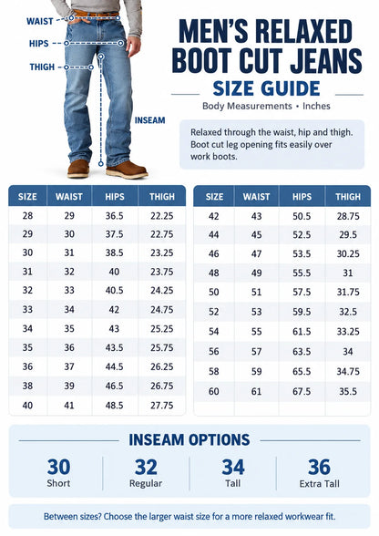 🔥 BESTSELLER | 6PCS $24.63 | Men's Relaxed Stretch Boot Cut Jeans
