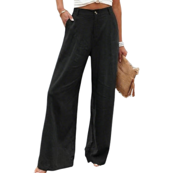 ⚡LAST 2 DAYS⚡- Women's Casual High Waist Linen Wide Leg Trousers