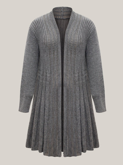 🔥 MAJOR SALE-Women's Textured Long Cardigan – Relaxed Kimono-Style Open Front Sweater