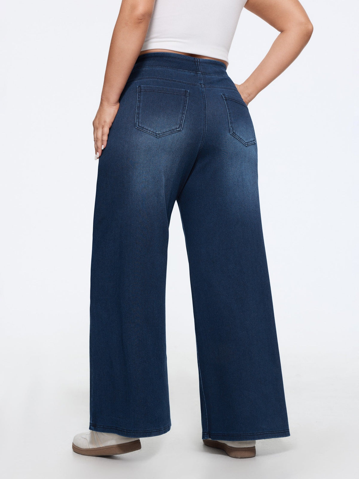 🔥 Black Friday SALE-Stretchy Pull-On Wide-Leg Knit Jeans