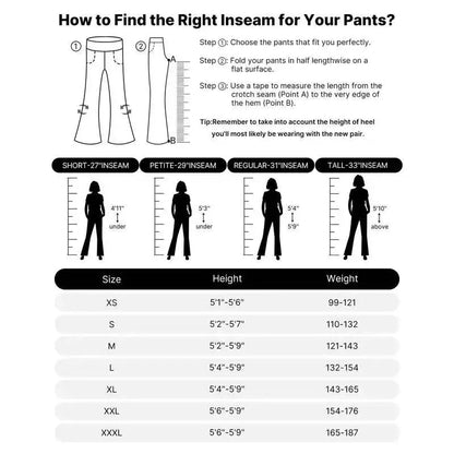 "💘Women's High-Waist Wide Leg Pants – Business Casual Yoga Dress Pants with Pockets"