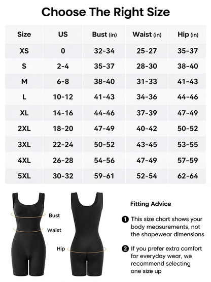 Back Pull Down Easy Bathroom Shaping Bodysuit I Tuimmy & Butt Contour Shapewear