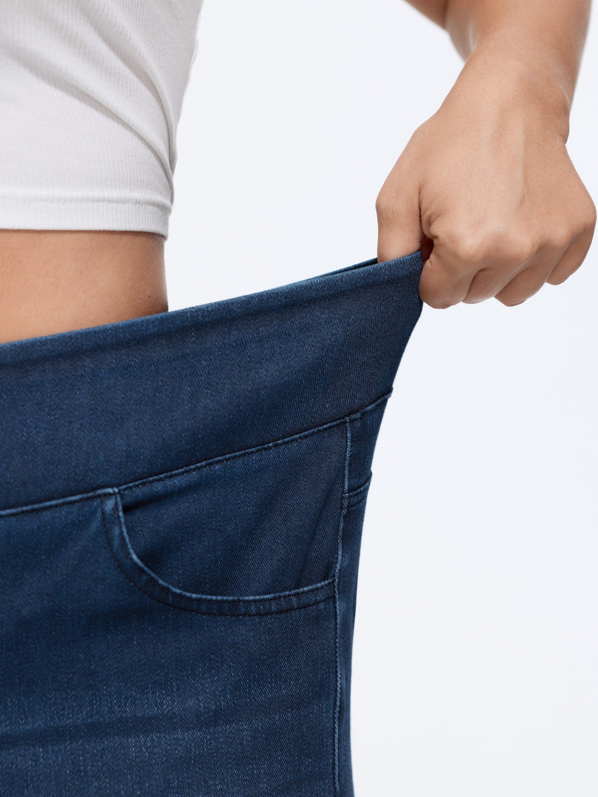 🔥 Black Friday SALE-Stretchy Pull-On Wide-Leg Knit Jeans