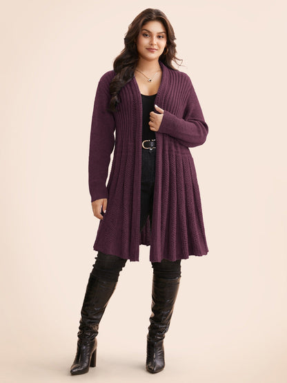 🔥 MAJOR SALE-Women's Textured Long Cardigan – Relaxed Kimono-Style Open Front Sweater