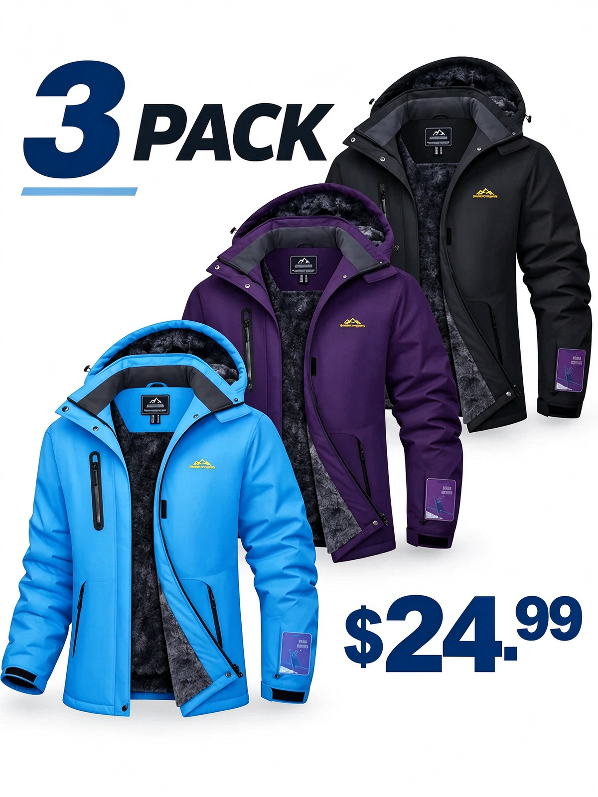 Women's Waterproof Fleece-Lined Winter Jacket