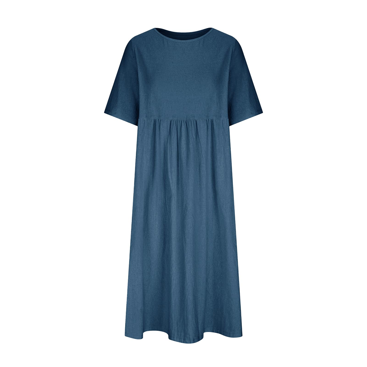 WOMEN'S CASUAL SUMMER PLEATED LINEN MAXI DRESS