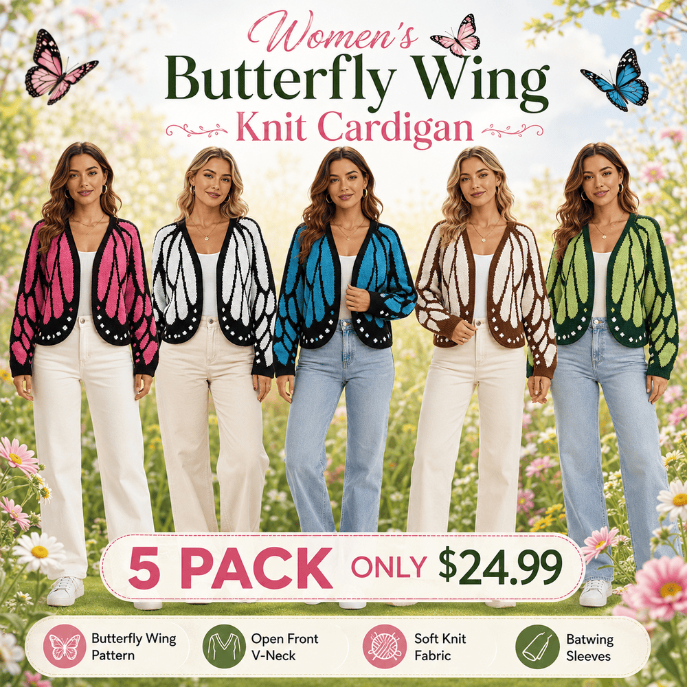Women's Butterfly Wing Knit Cardigan