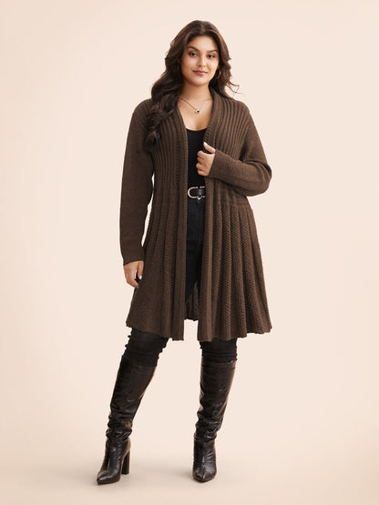 🔥 MAJOR SALE-Women's Textured Long Cardigan – Relaxed Kimono-Style Open Front Sweater