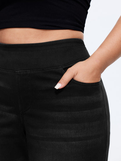 🔥 Black Friday SALE-Stretchy Pull-On Wide-Leg Knit Jeans