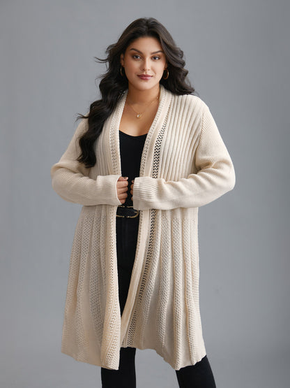 🔥 MAJOR SALE-Women's Textured Long Cardigan – Relaxed Kimono-Style Open Front Sweater