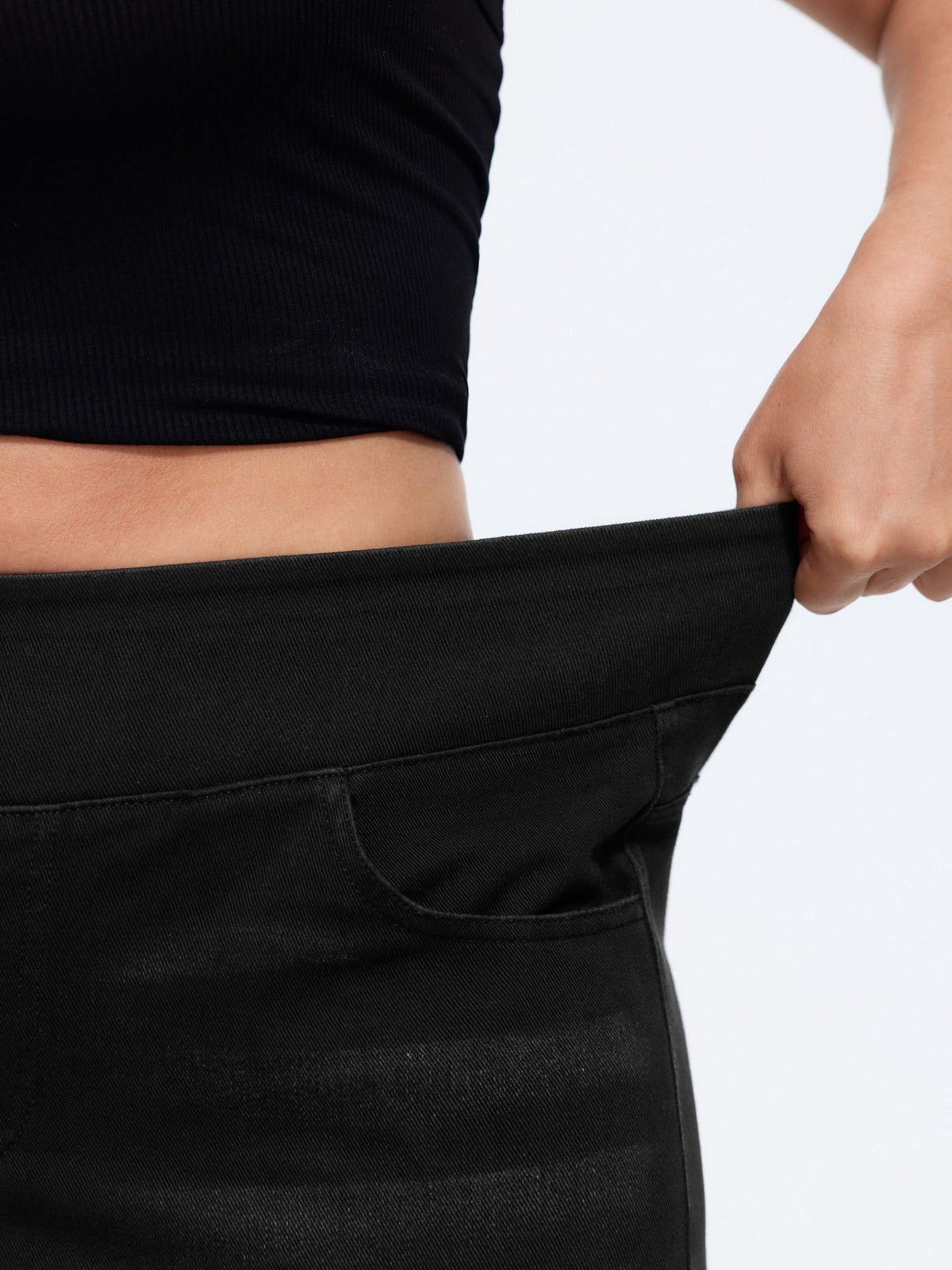 🔥 Black Friday SALE-Stretchy Pull-On Wide-Leg Knit Jeans