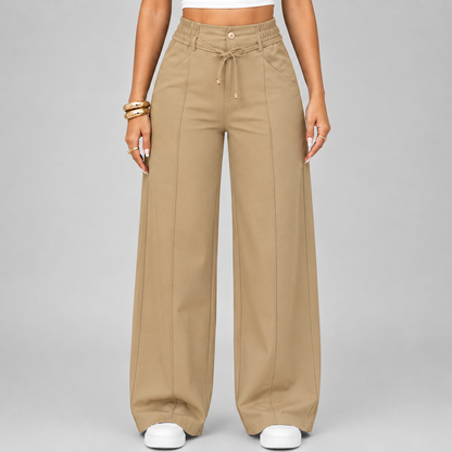 ⚡New Summer Drawstring High Waist Wide Leg Pants