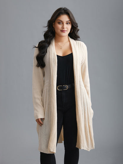 🔥 MAJOR SALE-Women's Textured Long Cardigan – Relaxed Kimono-Style Open Front Sweater
