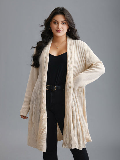 🔥 MAJOR SALE-Women's Textured Long Cardigan – Relaxed Kimono-Style Open Front Sweater