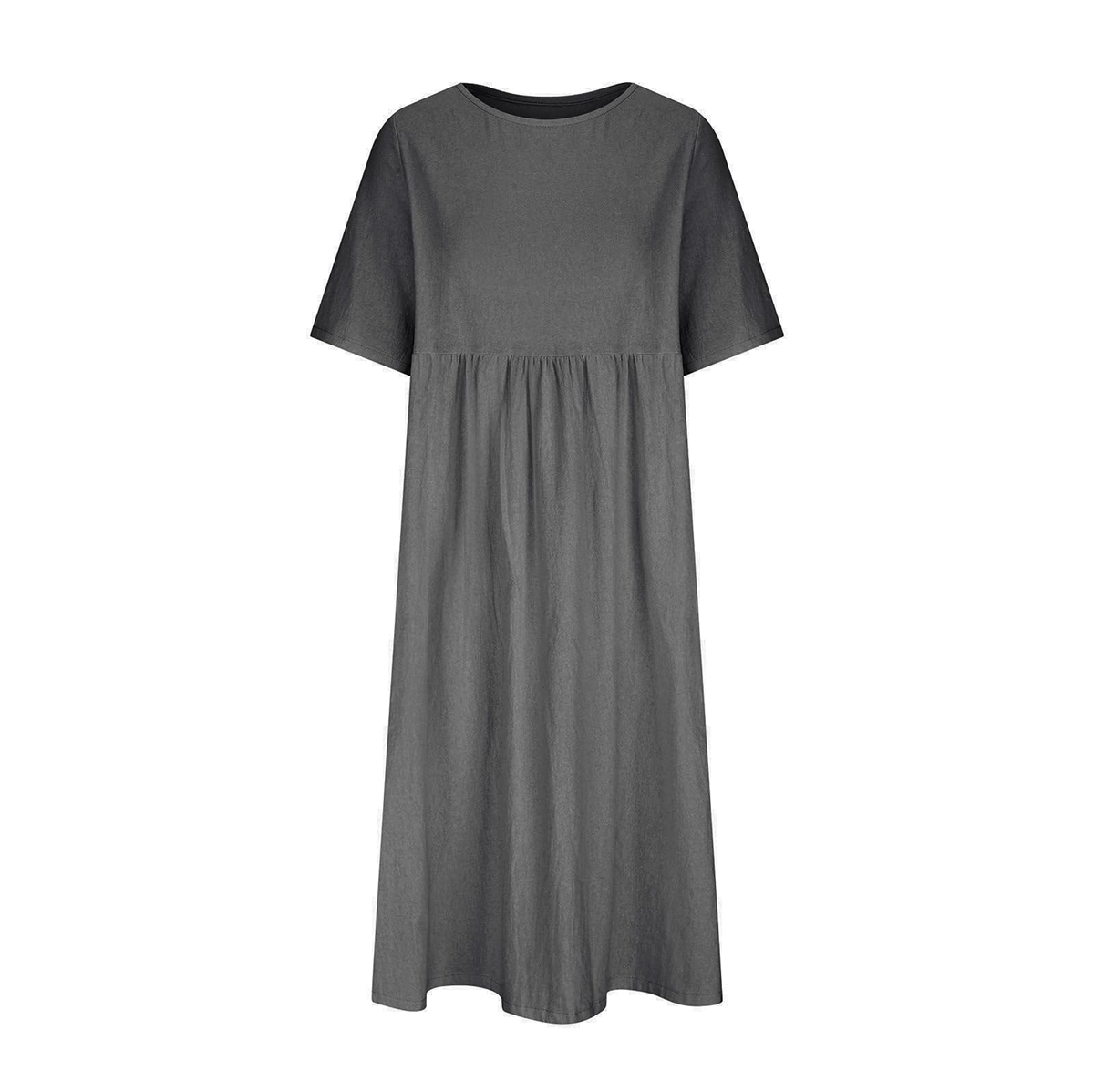 WOMEN'S CASUAL SUMMER PLEATED LINEN MAXI DRESS
