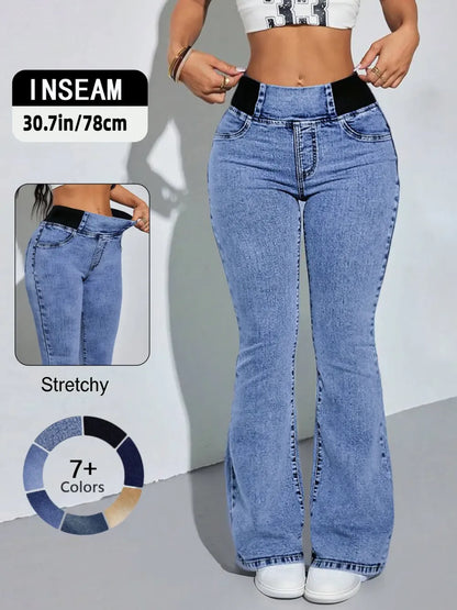 Y2K 2026 Women's Back Shirred Jeans