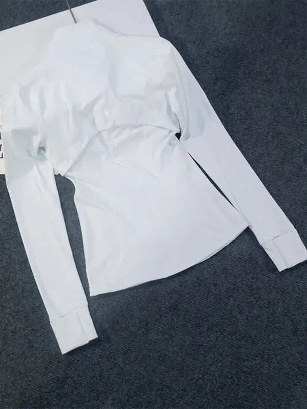 Yoga suit gold zipper version women's yoga jacket