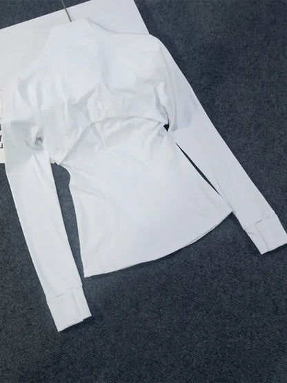 Yoga suit gold zipper version women's yoga jacket