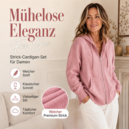 🌸 Women's Long-Sleeve Knit Cardigan with Relaxed Fit & Hood
