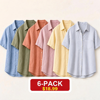 ⏰Clearance Sale⚡Women's Lightweight & Breathable Linen Shirt (Short-Sleeve / Long-Sleeve)