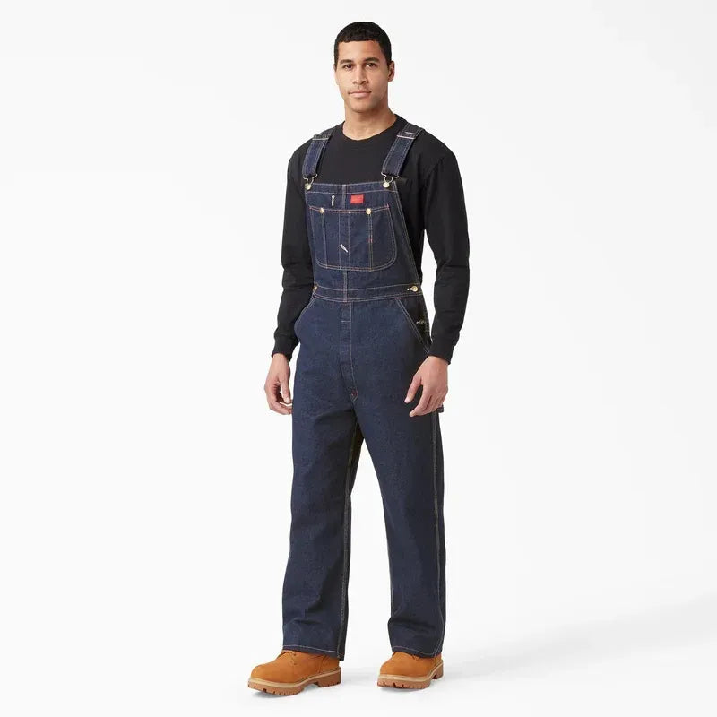 🔥CLEARANCE SALE🔥Men's Heavy-Duty Denim Bib Overalls – Adjustable Straps & Utility Pockets