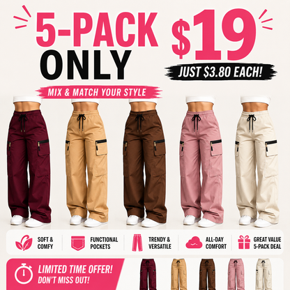 ⚡FINAL SALE 🔥Women's lightweight loose cargo pants with multiple pockets