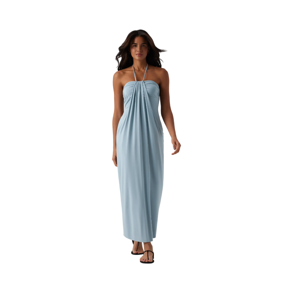 ❤️DEALS FOR YOU-Women's Halter Tie Back Maxi Dress
