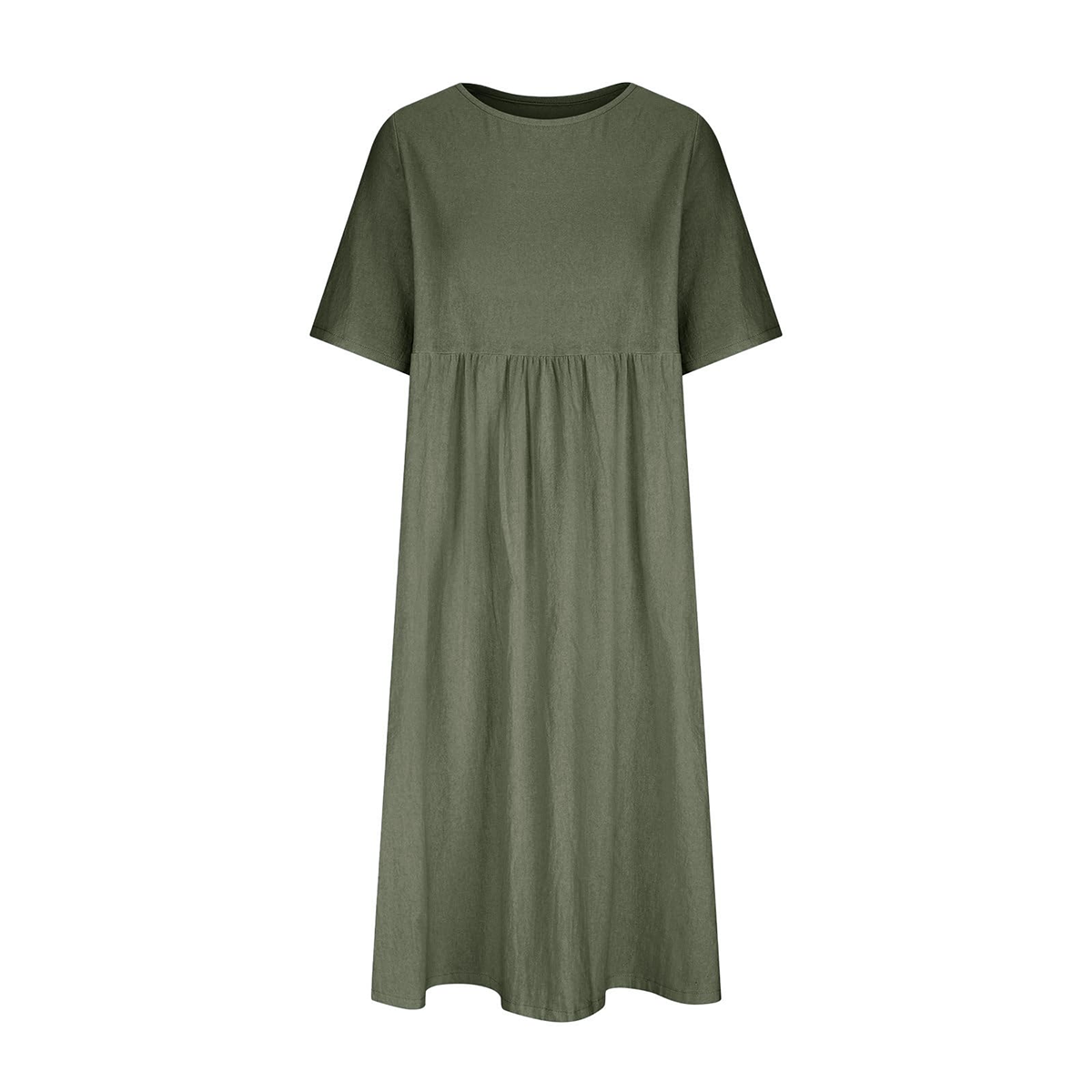 WOMEN'S CASUAL SUMMER PLEATED LINEN MAXI DRESS