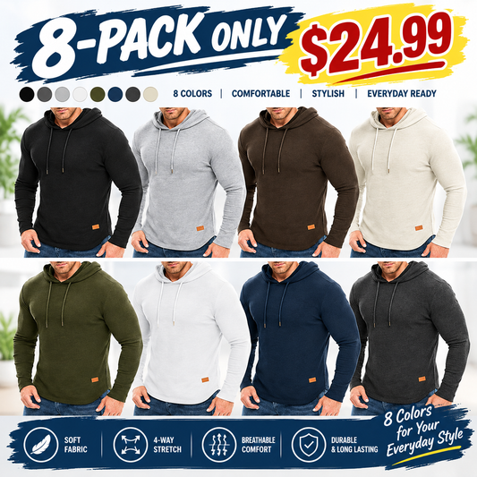 Mens Fashion Hoodies Fleece Long Sleeve Athletic Sweatshirt Pullover T Shirts