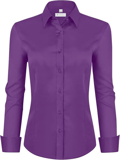 Womens Classic-Fit Dress Shirts