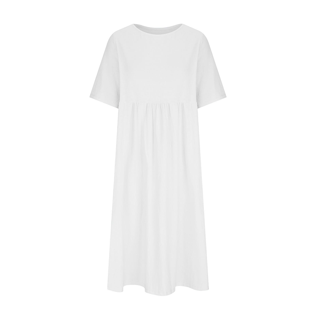 WOMEN'S CASUAL SUMMER PLEATED LINEN MAXI DRESS
