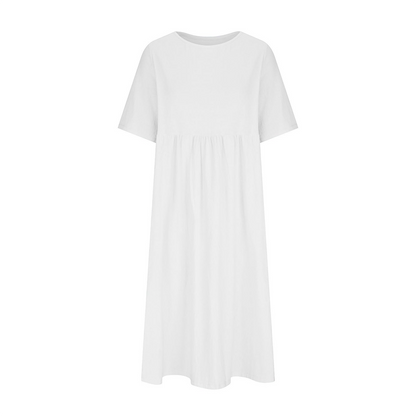 WOMEN'S CASUAL SUMMER PLEATED LINEN MAXI DRESS