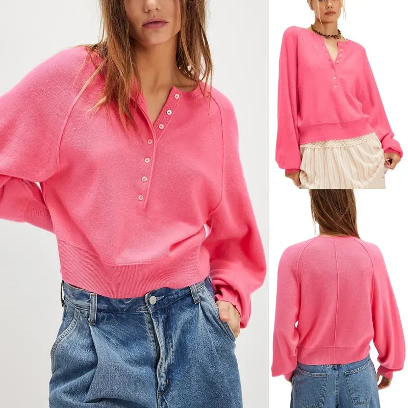 Women's Long Sleeve Knitting Sweater Tops