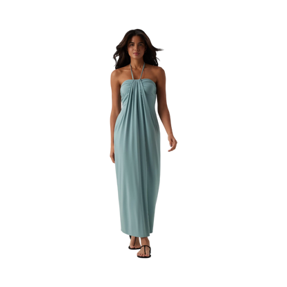 ❤️DEALS FOR YOU-Women's Halter Tie Back Maxi Dress