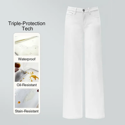 "Rise Baggy Stretchy Wide Leg Jeans"