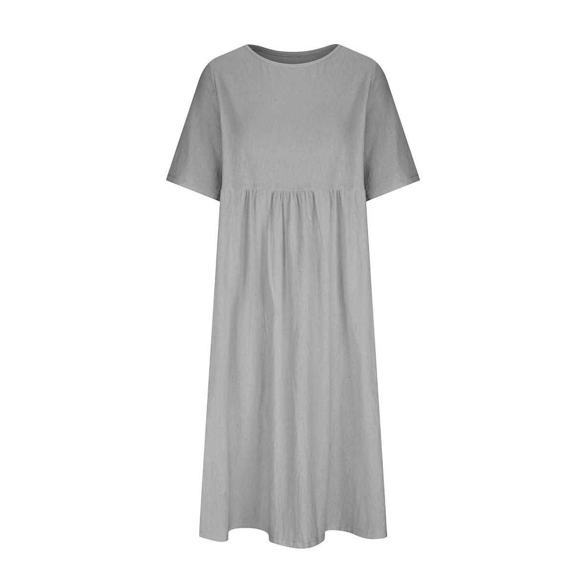 WOMEN'S CASUAL SUMMER PLEATED LINEN MAXI DRESS