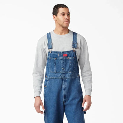 🔥CLEARANCE SALE🔥Men's Heavy-Duty Denim Bib Overalls – Adjustable Straps & Utility Pockets
