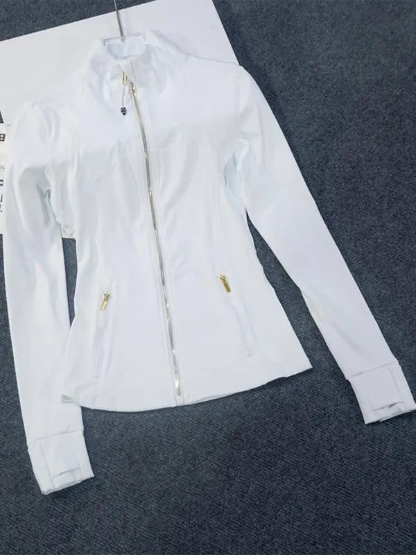 Yoga suit gold zipper version women's yoga jacket