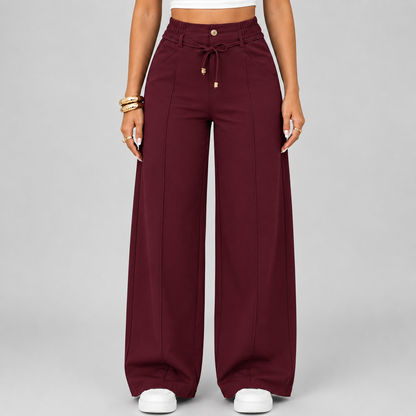 ⚡New Summer Drawstring High Waist Wide Leg Pants