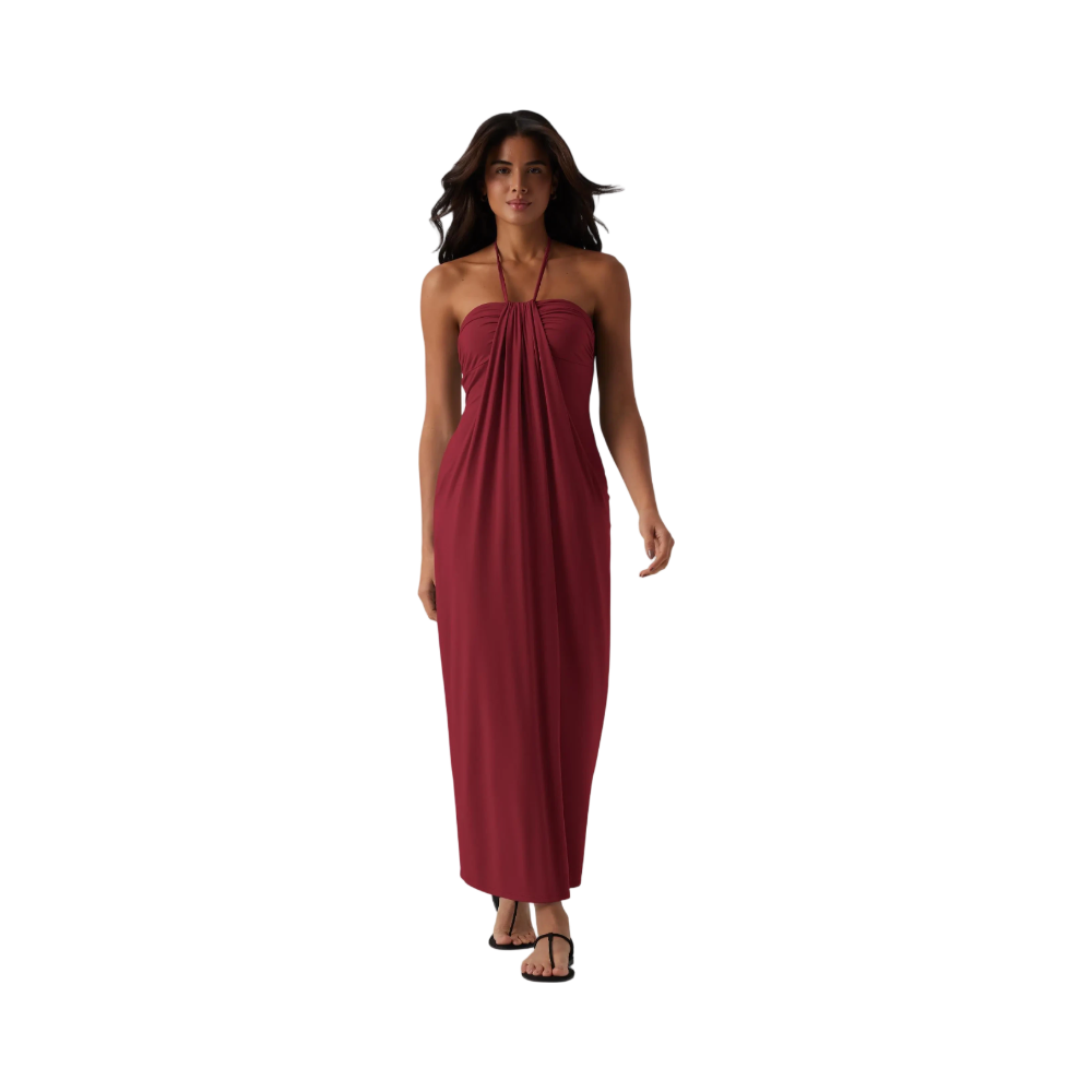 ❤️DEALS FOR YOU-Women's Halter Tie Back Maxi Dress