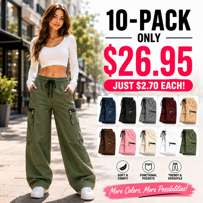 ⚡FINAL SALE 🔥Women's lightweight loose cargo pants with multiple pockets