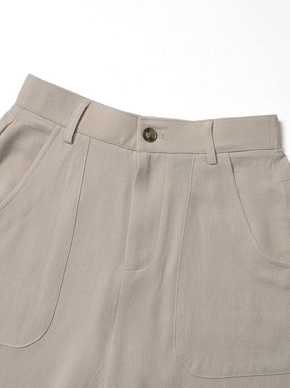 Women's High Waist Linen Palazzo Wide Leg Pants