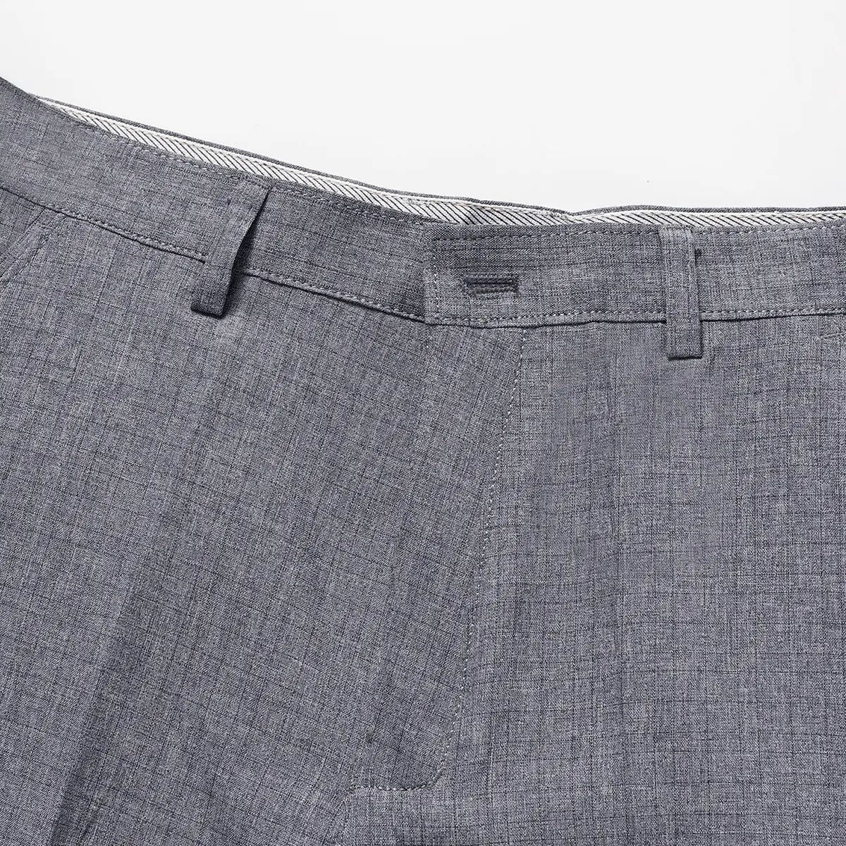 Men's Business Casual Dress Pants - Slim Fit Straight Leg, Plain Classic Menswear with Draping Effect