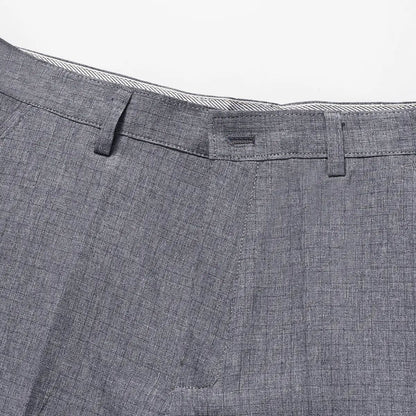 Men's Business Casual Dress Pants - Slim Fit Straight Leg, Plain Classic Menswear with Draping Effect