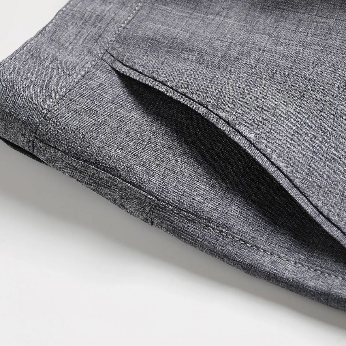 Men's Business Casual Dress Pants - Slim Fit Straight Leg, Plain Classic Menswear with Draping Effect