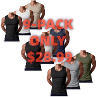 9-PACK(3Black/2White/Ash Gray/Navy Blue/Army Green/Light Khaki)