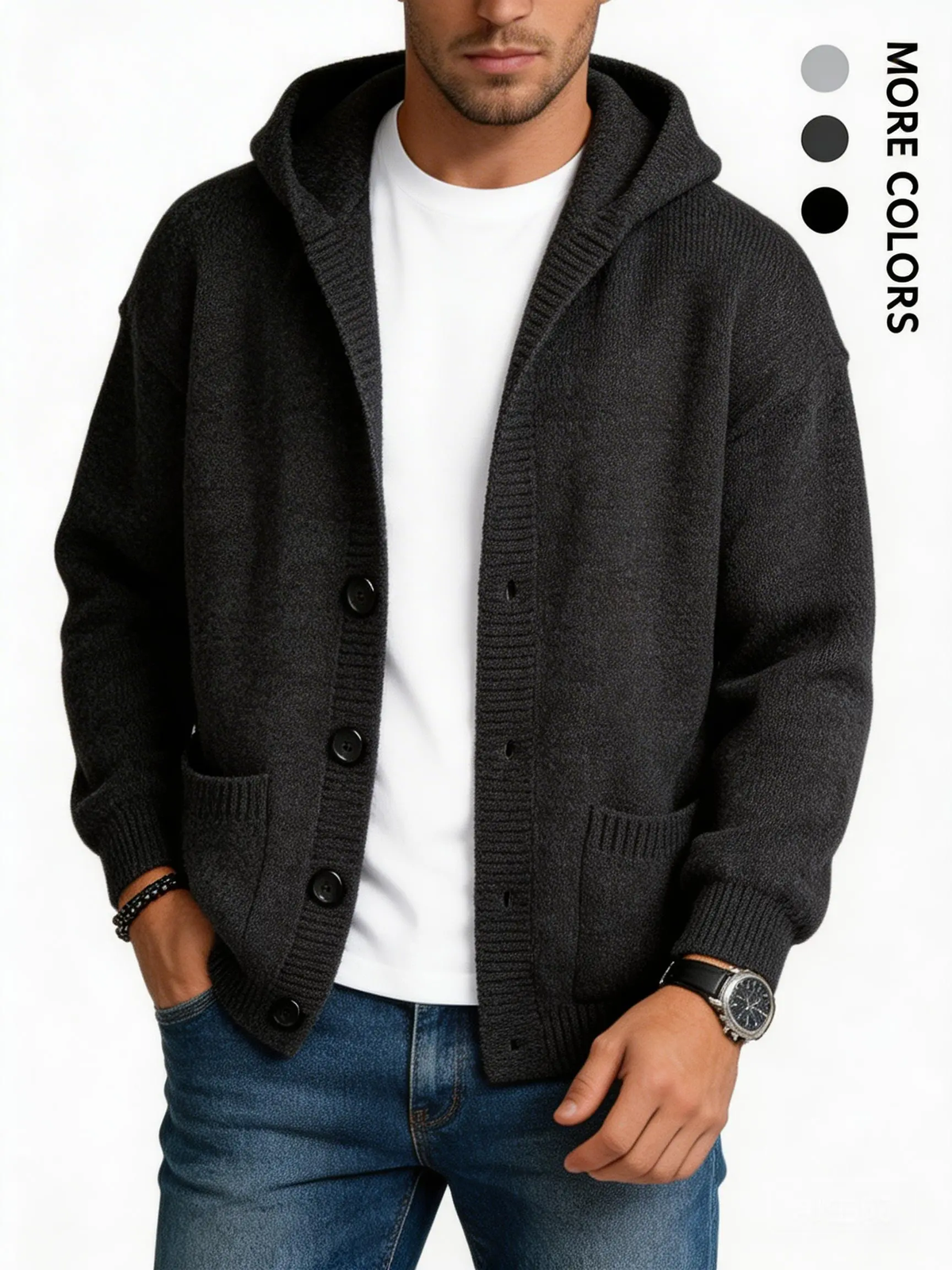 Heavyweight Button Hooded Sweatshirt serenecsn